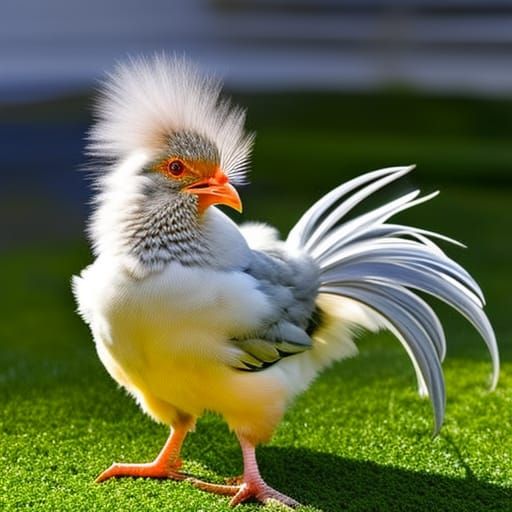 Fuzzy Marijuana Rooster Chick Ready to Fight