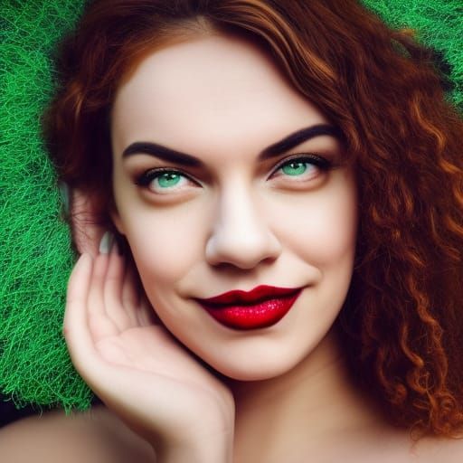 Body positive witch Who embraces her natural beauty& she encourages self-love& dark brown hair& Green eyes& cute round n...