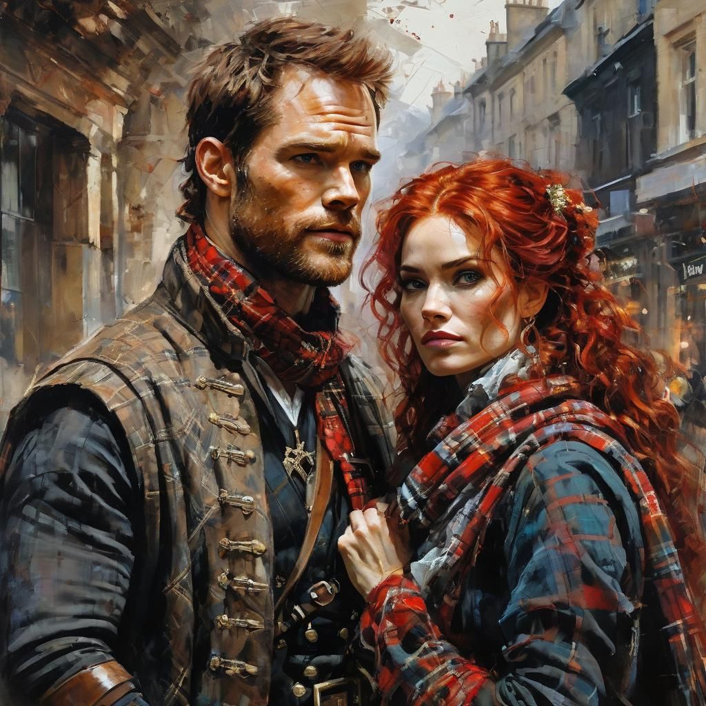 Scottish Romance in Highland Landscape as Painting