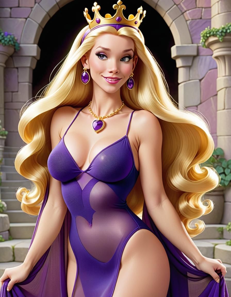 Princess Daphne in Don Bluth Cartoon Style