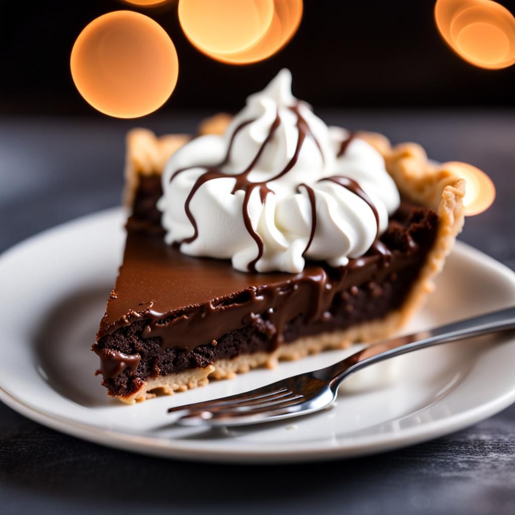 Chocolate Mousse Pie with Whipped Cream: Pro Photography
