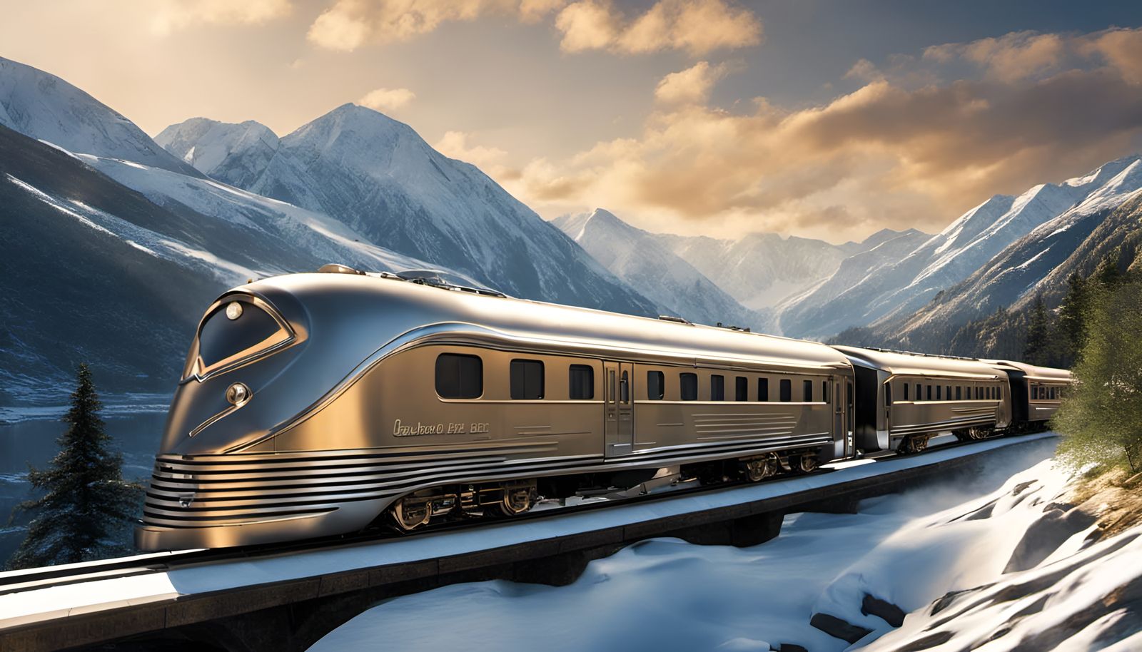 1950s Train Climbs Mountain River Canyon