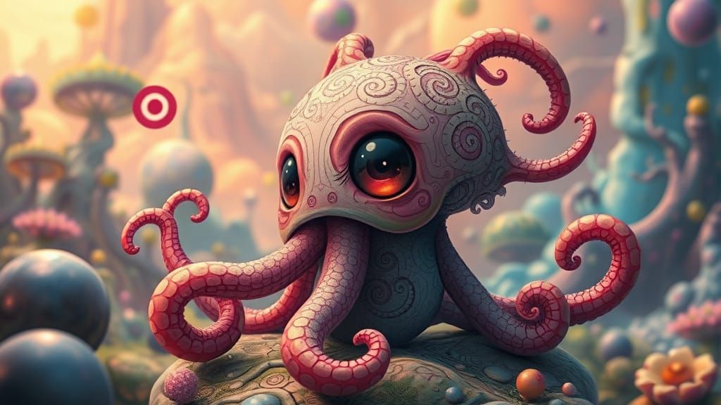 Dreamlike Creature in Surreal Landscape as Digital Art