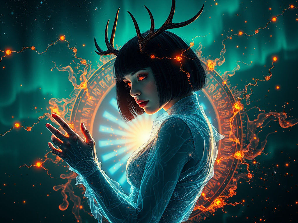 Surreal Fantasy Goddess Transcends the Multiverse