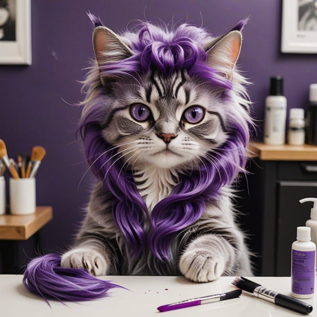 Feline Beauty in Vibrant Hues