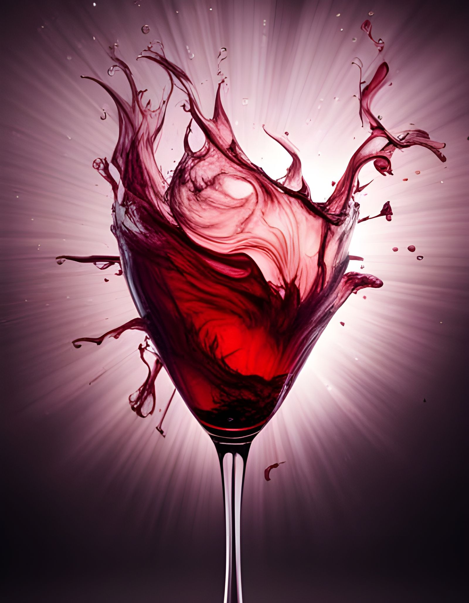 Exploding Red Wine Glass: Splash Art in Unreal Engine