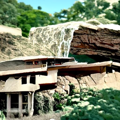 Cliffside House Inspired by Frank Lloyd Wright