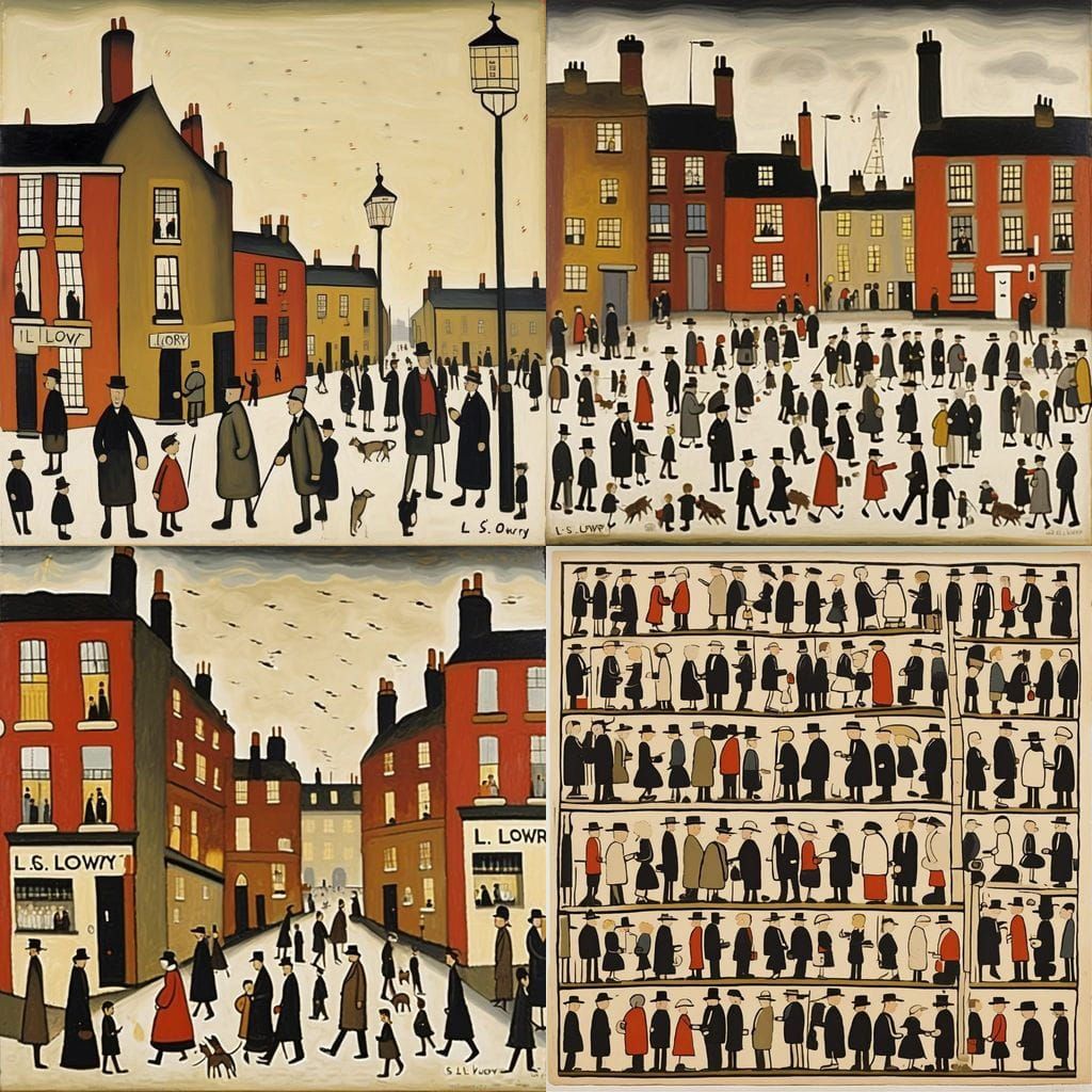 Lowry-Inspired Urban Landscape