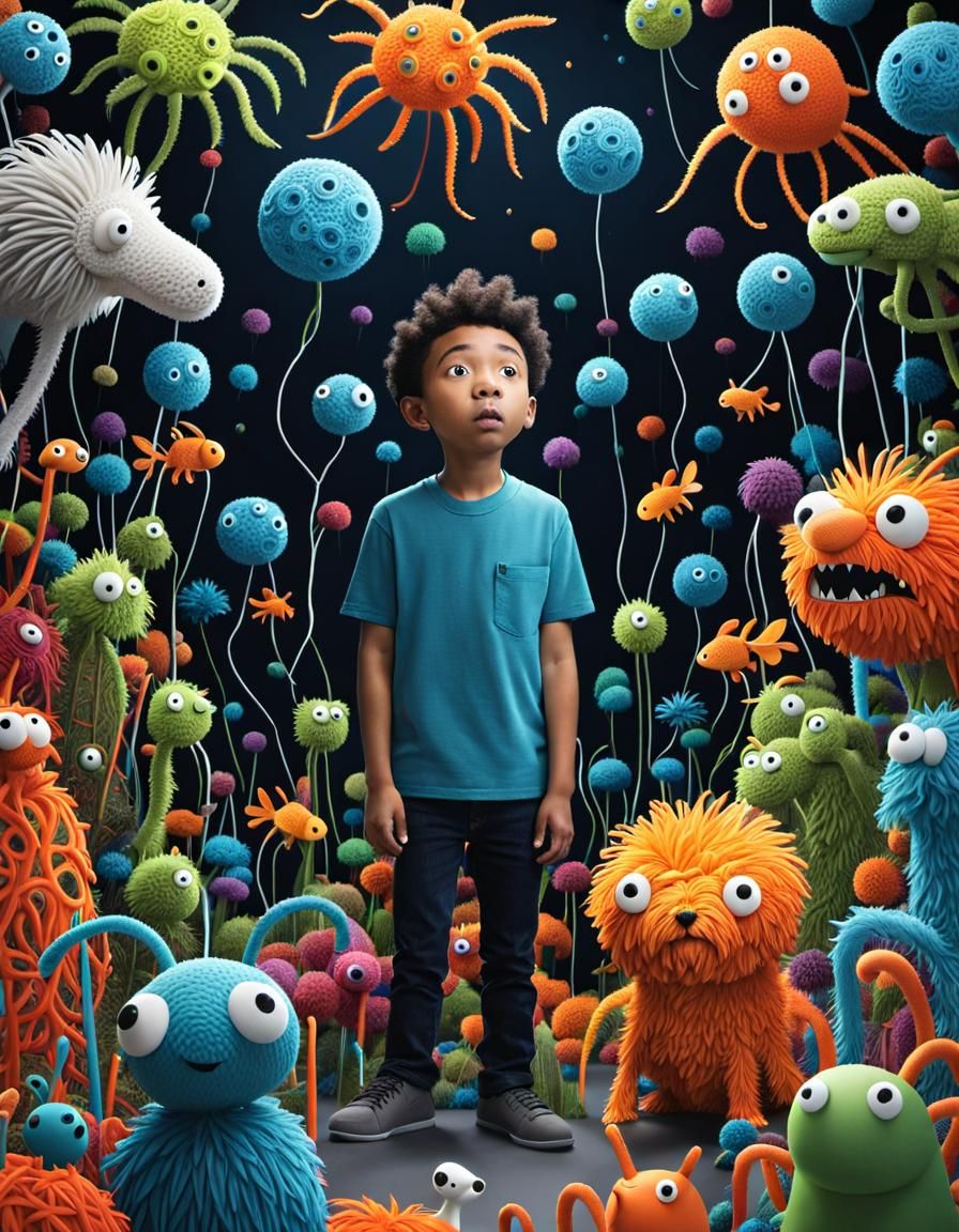 Boy Trapped in Doodle World of Stick Figures