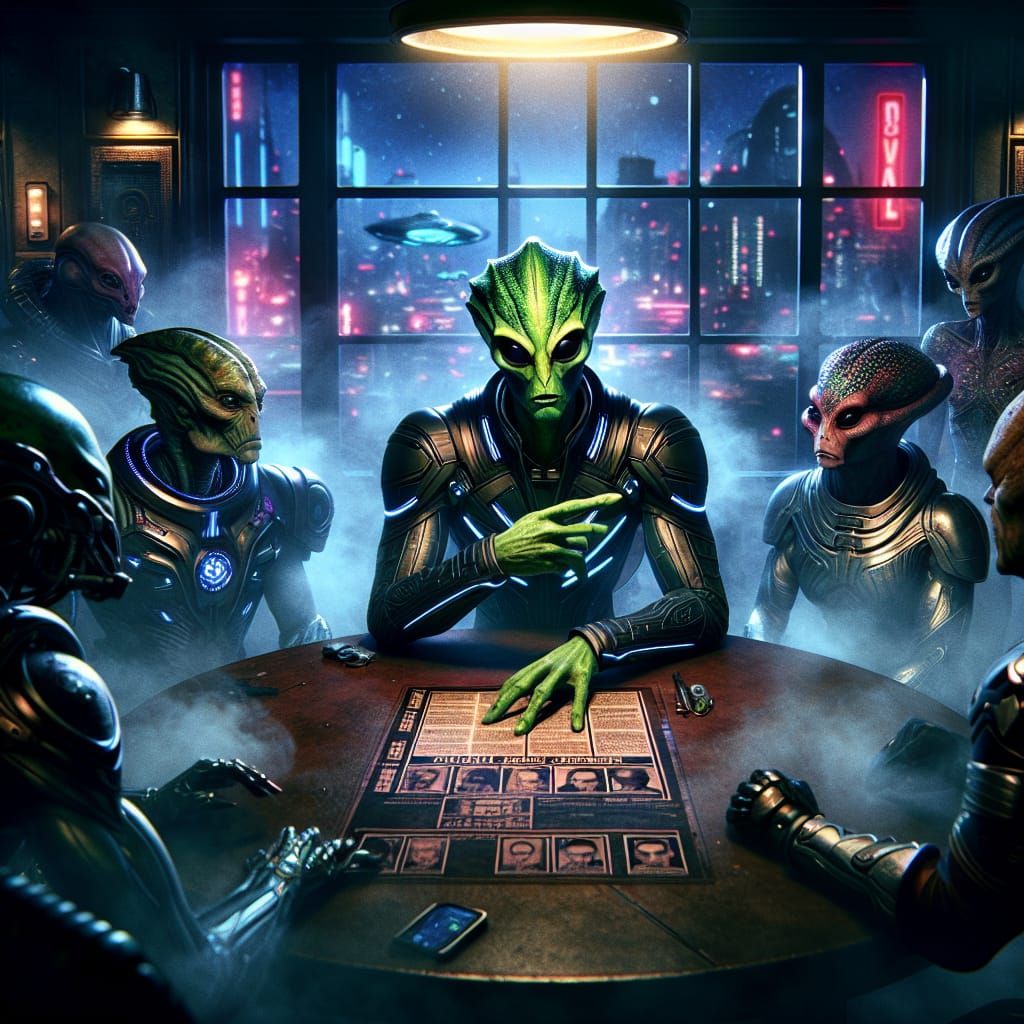 Galactic Syndicate: Alien Kingpin in Neon City