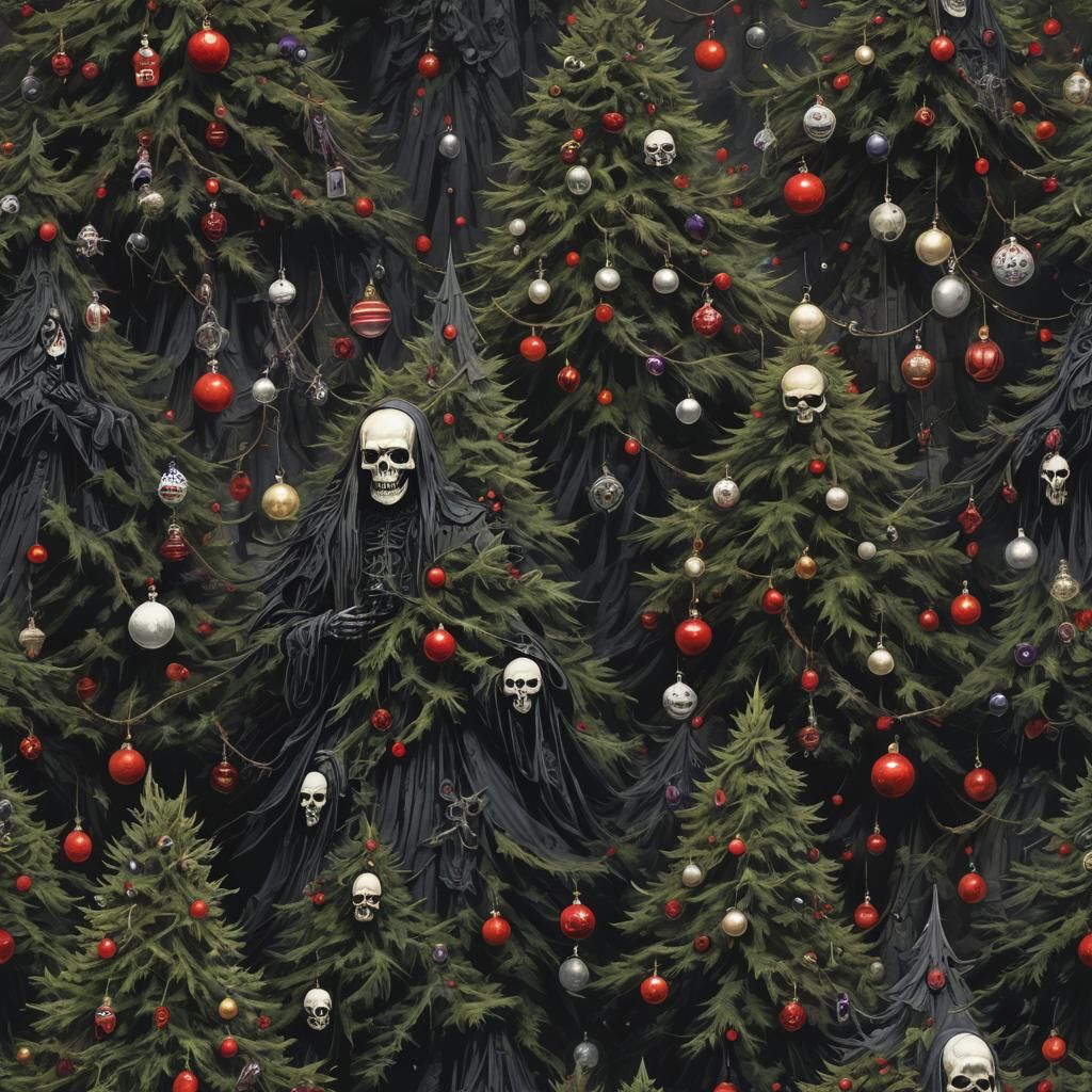 Sinister Gothic Christmas Tree Decoration