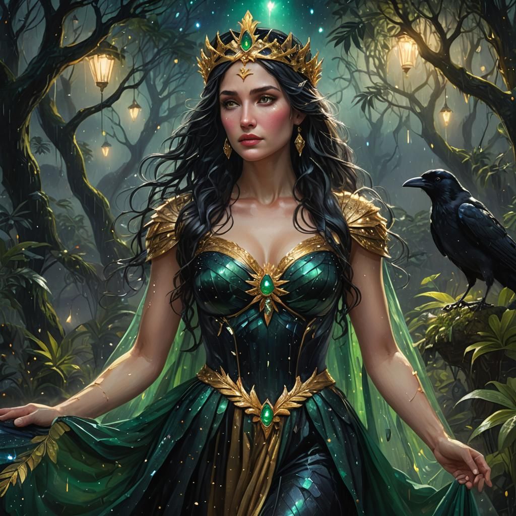 Aphrodite in Magical Rainforest: Hyper-Realistic Concept Art