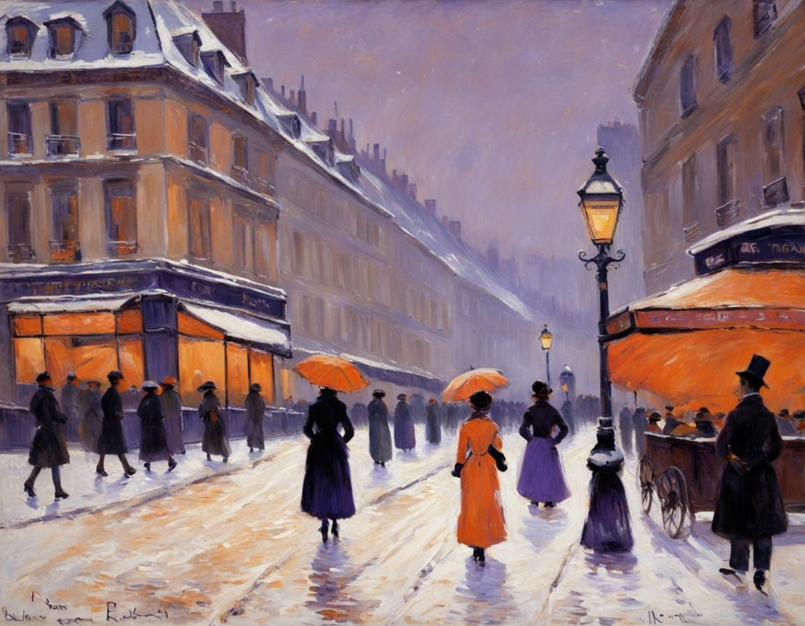 Paris in the snow