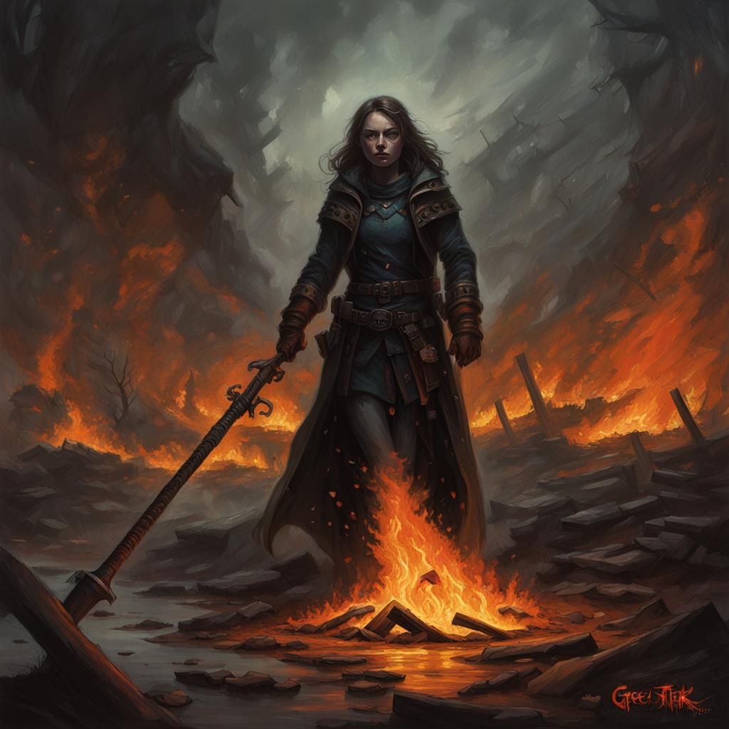 The fire in her heart keeps smoldering