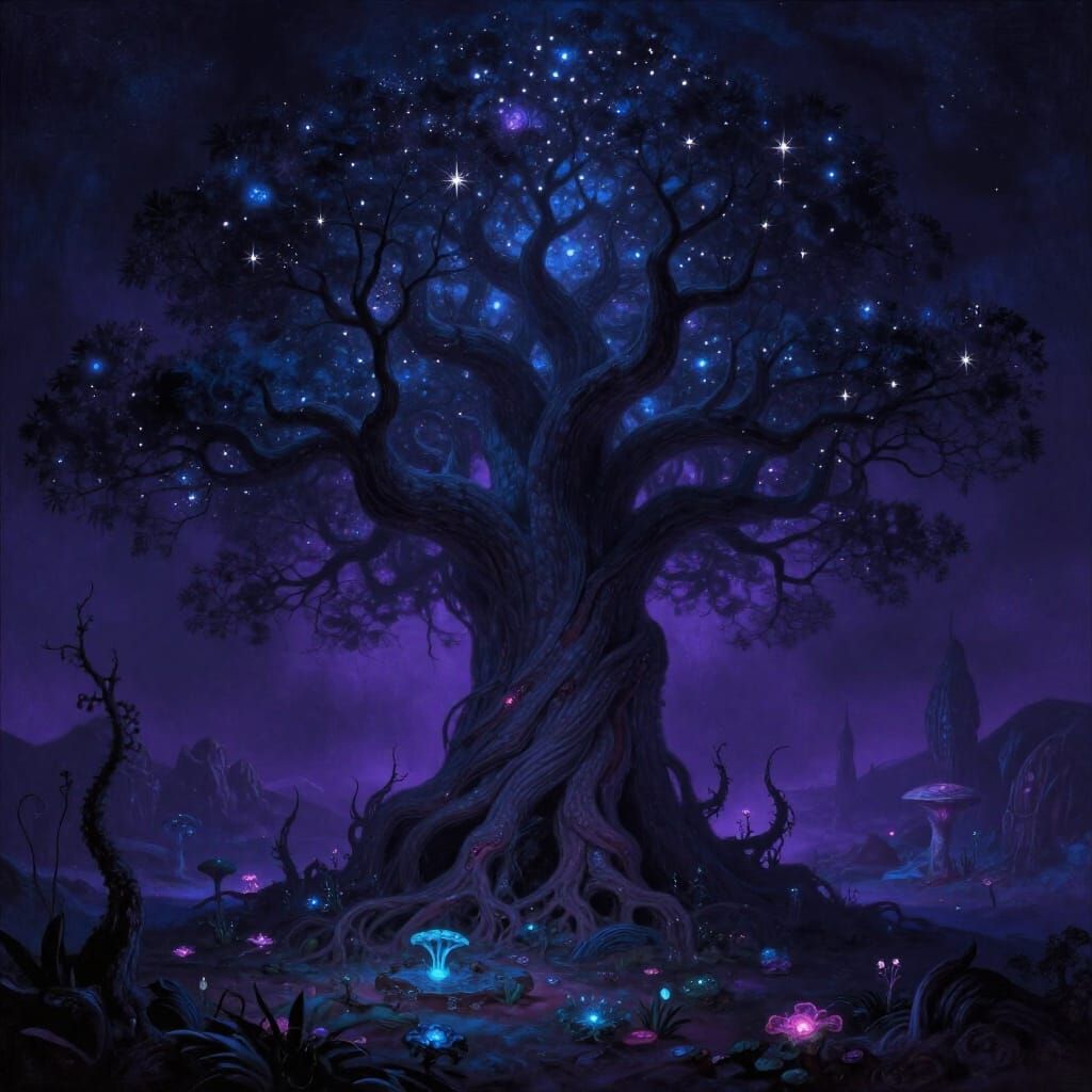 Cosmic Tree in Alien Landscape
