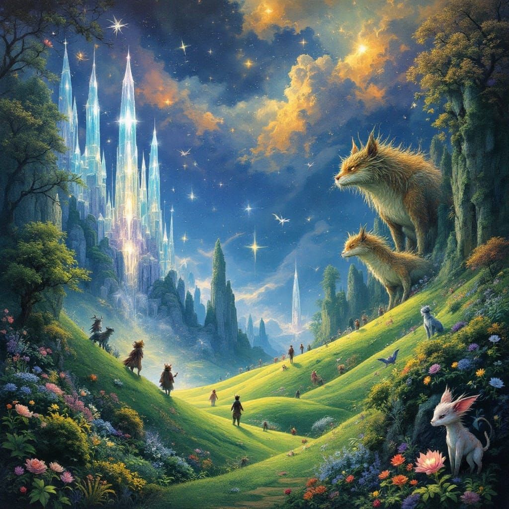 Enchanted Mystical Realm Inspired by Arthur Rackham