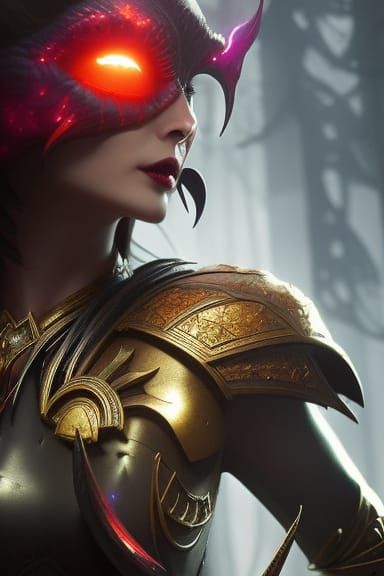 Vampire Queen Portrait in a Detailed Fantasy Style