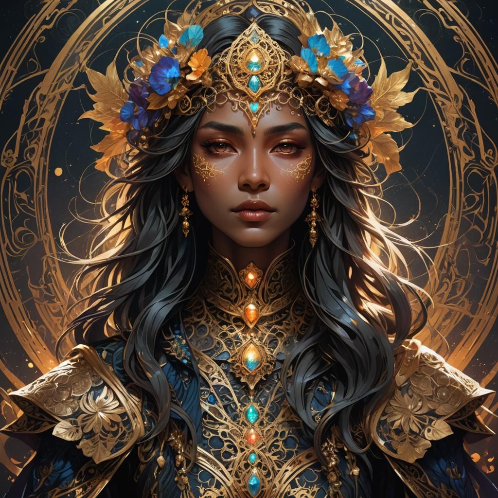 Kiragakash Portrait in Art Nouveau Style