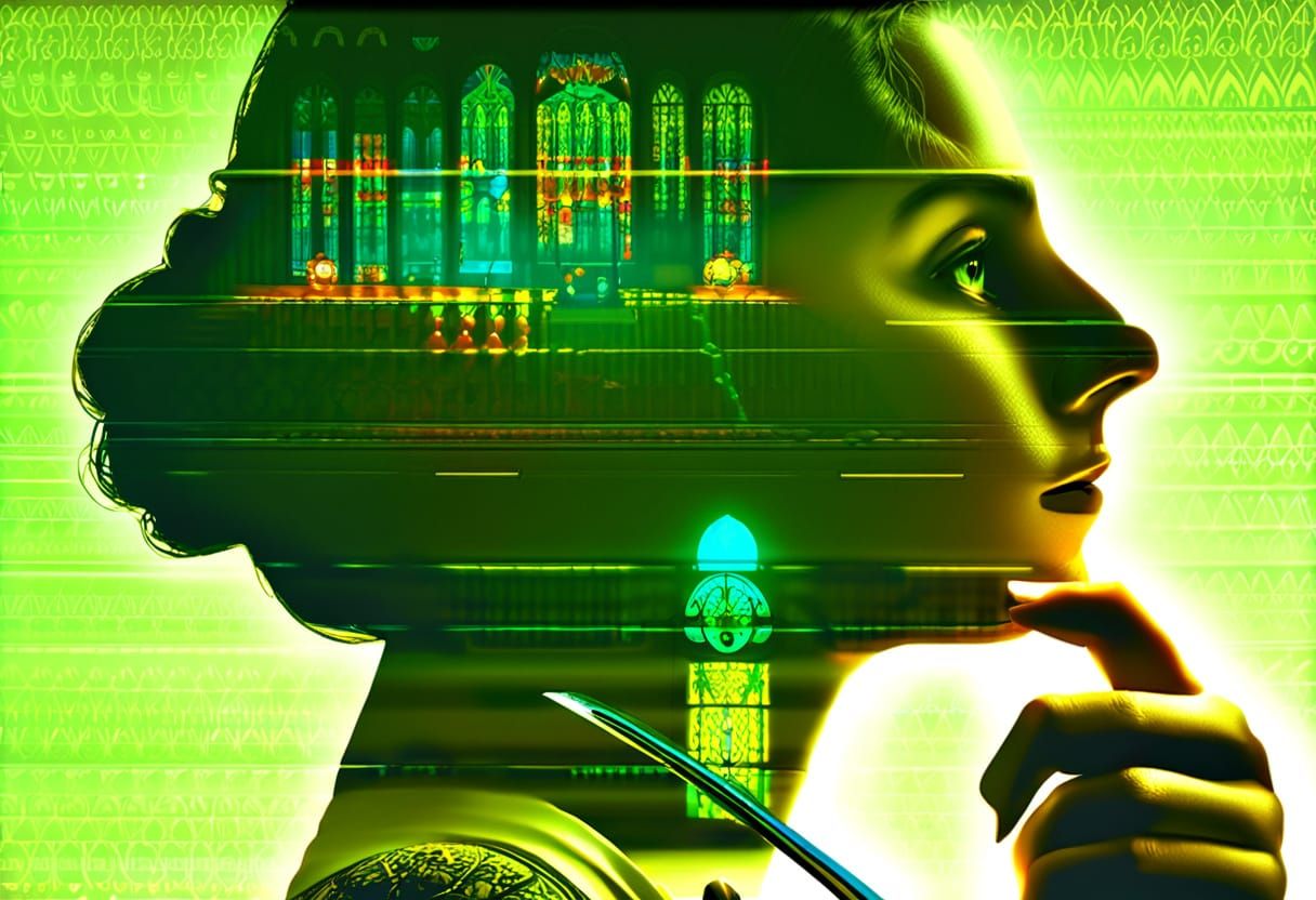 Enigmatic Baroque Goddess Shines with Mysterious Gaze