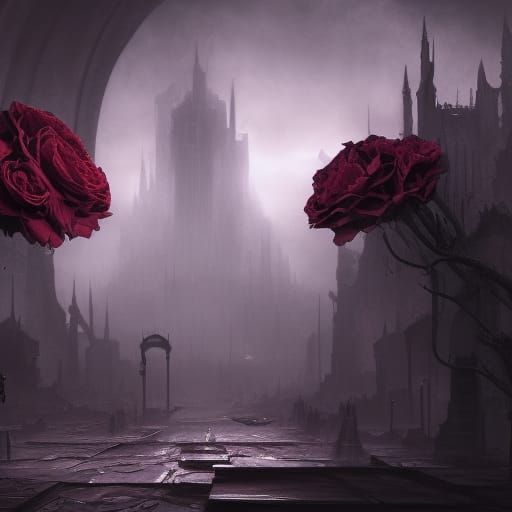 Dark City of Sorrow: A Fantastical Matte Painting