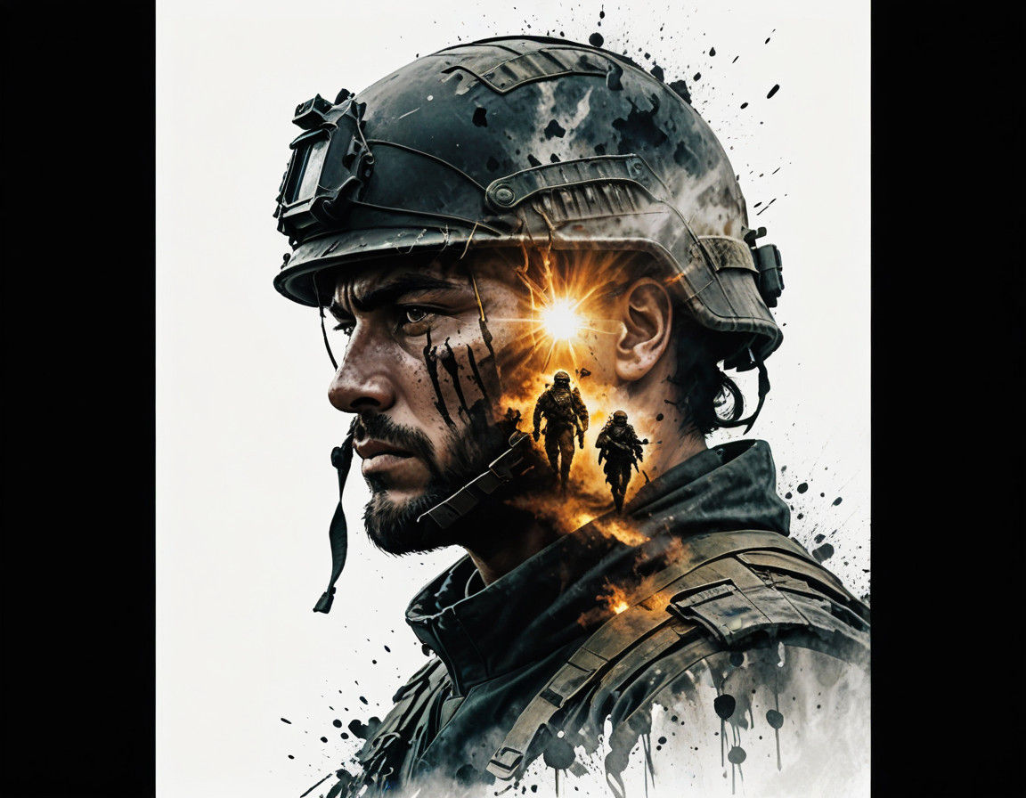 Fierce Warrior in Golden Hour Glory