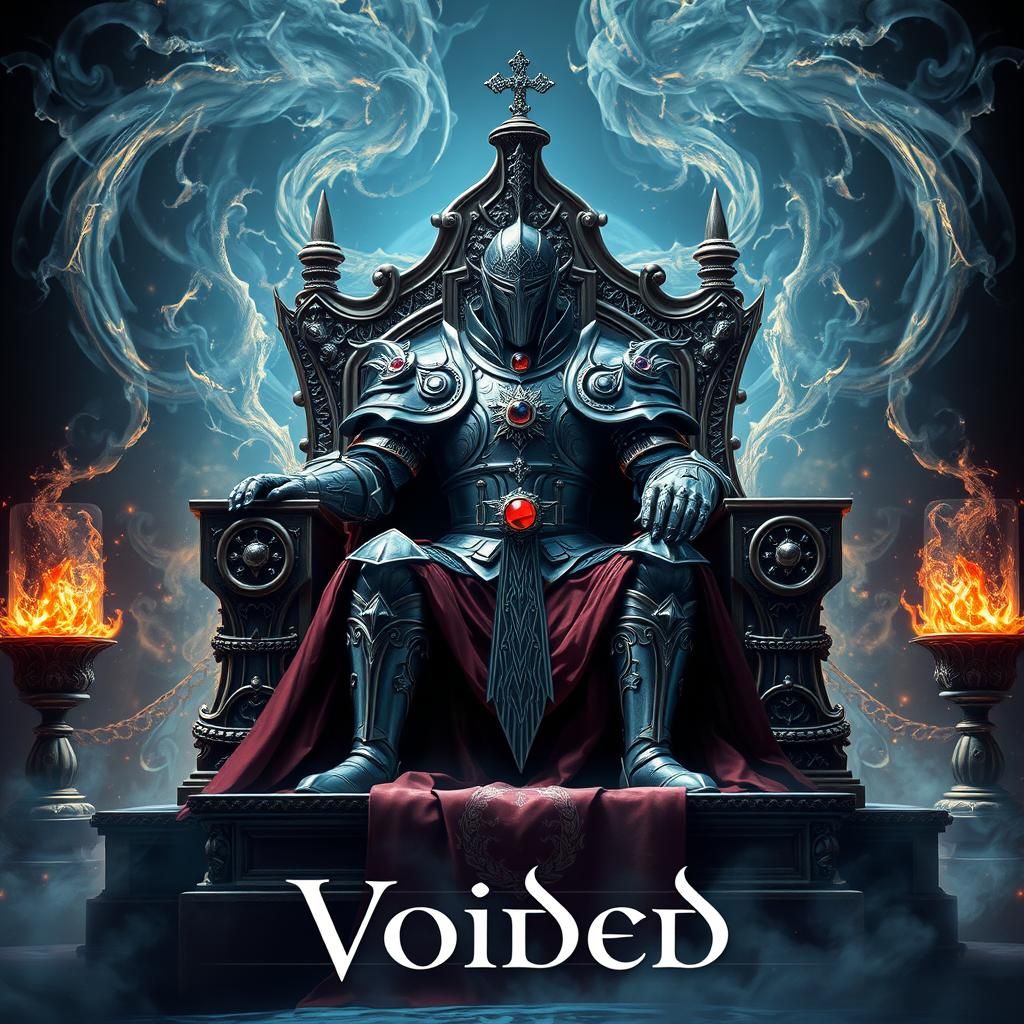 Regal Holy Knight Awaits Judgment on Fantasy Throne