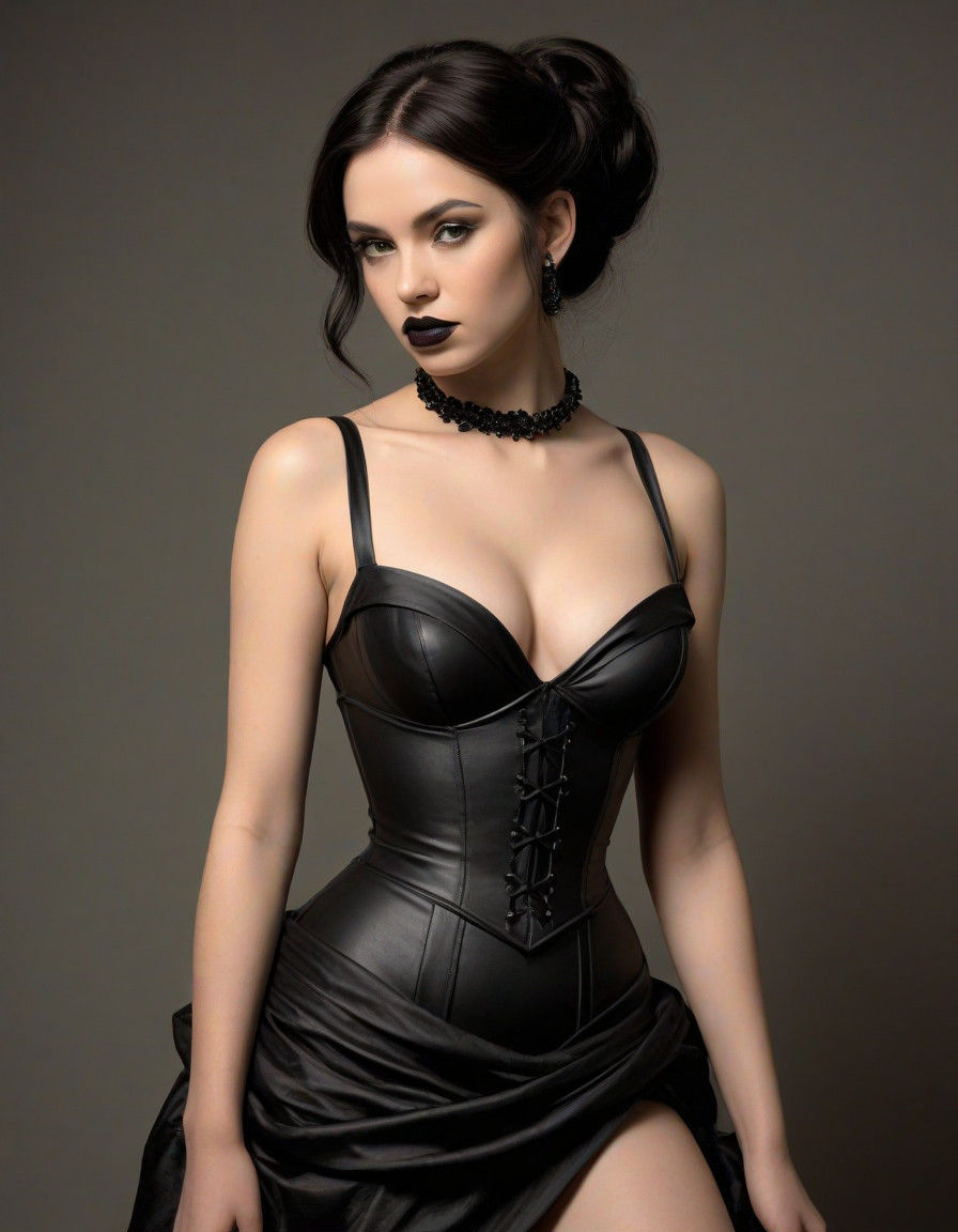Feminine Gothic Beauty in Dark Romantic Style