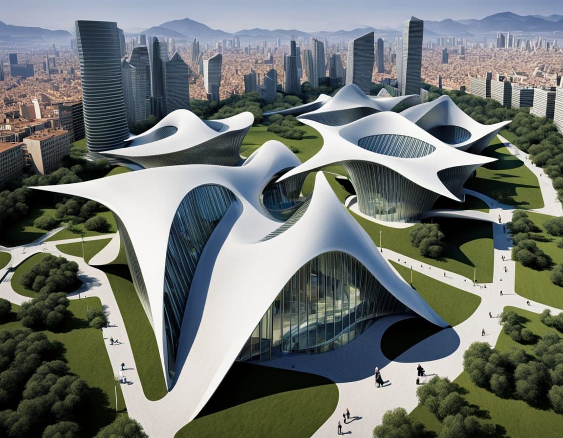 Surreal Buildings in Organic Abstract Architecture