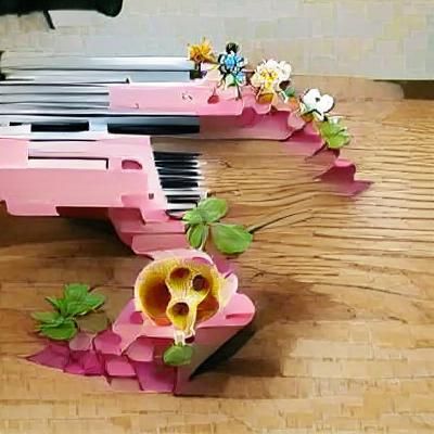 Floral Piano: A Harmonious AI Creation