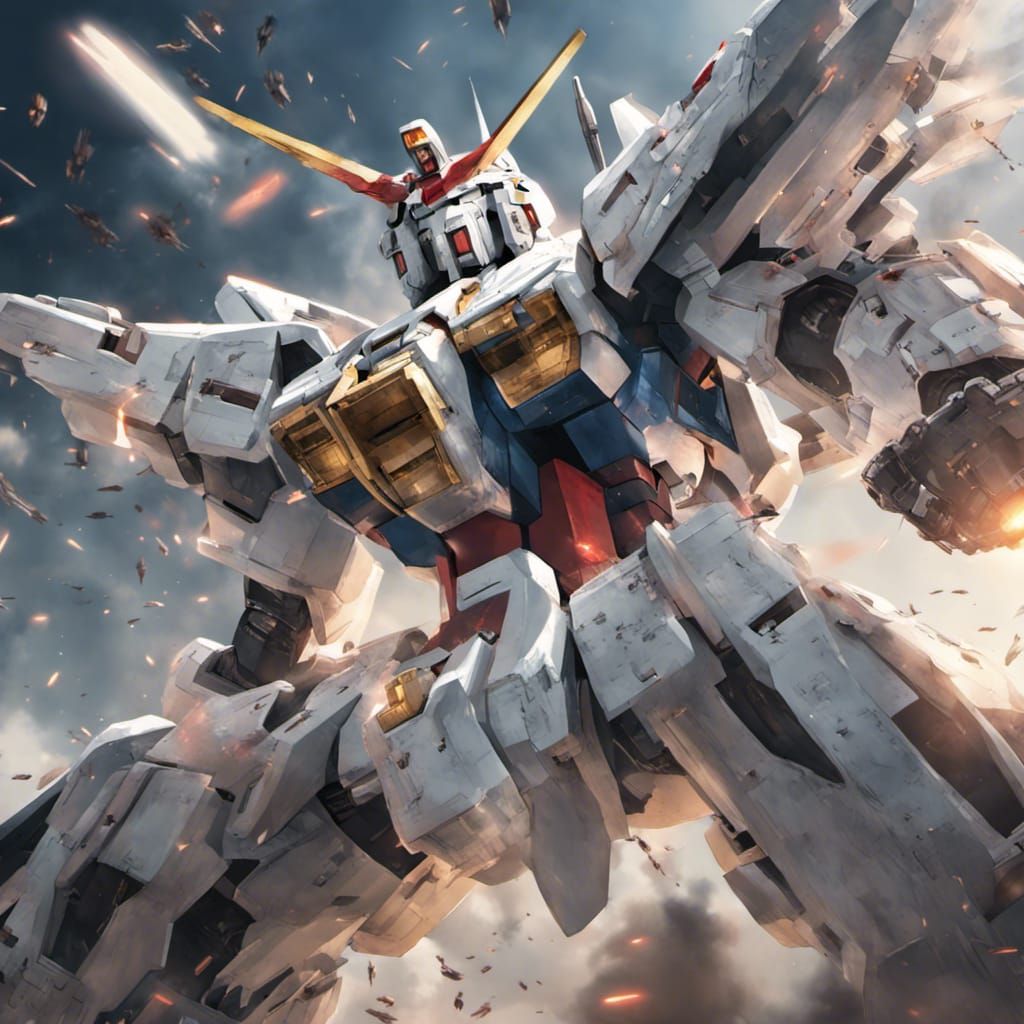 Samurai Gundam with epic katana