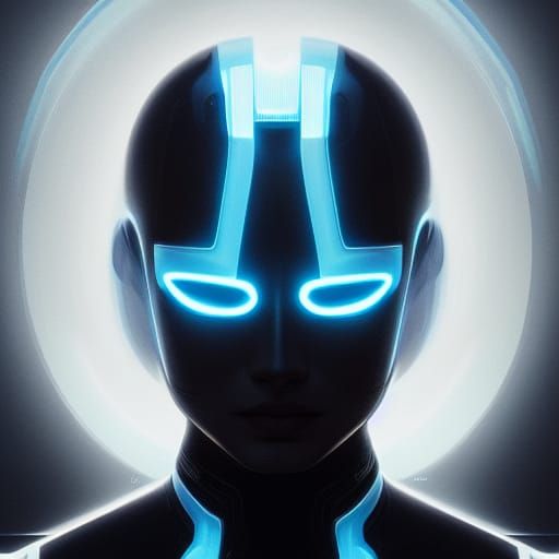 Futuristic Portrait in Style of Rutkowski and Mucha