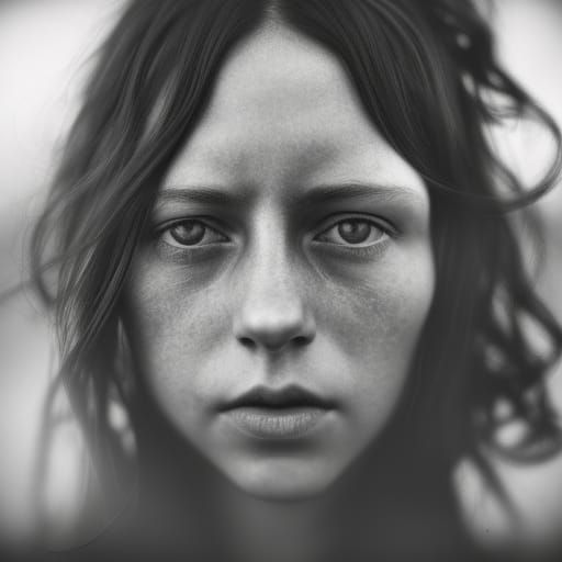 Beautiful Woman Portrait in Ambient Light