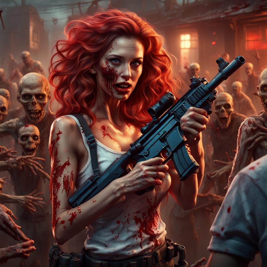 Woman vs Zombies: Detailed Matte Painting in Unreal Engine