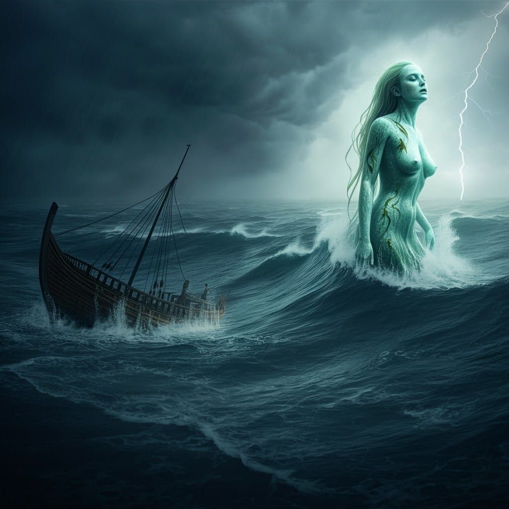 Goddess Nehalennia Rises from North Sea Storm