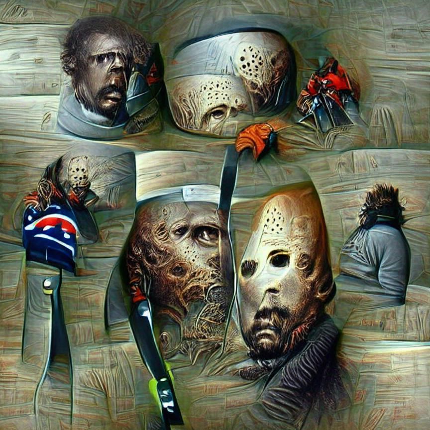 Horror Icons Gather in Cemetery, Doré Style