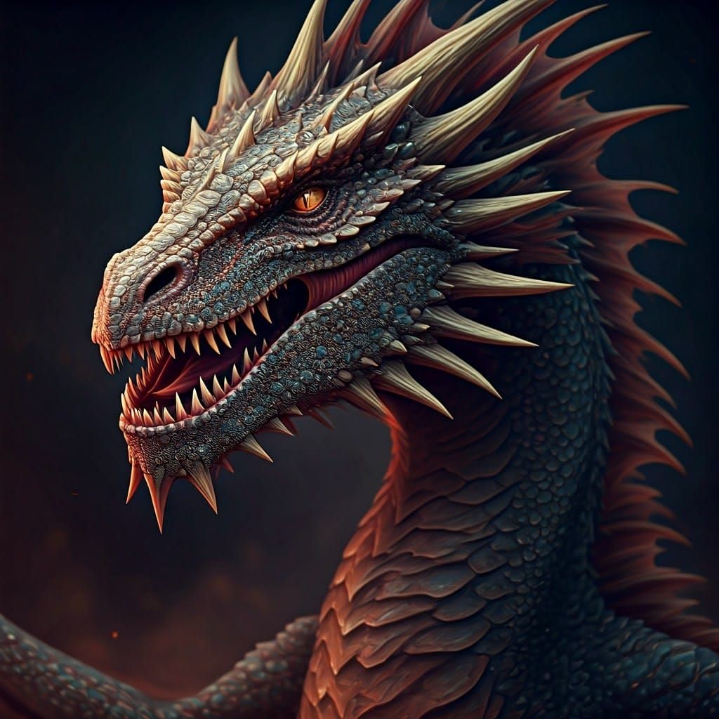 Realistic Fantasy Dragon Concept Art