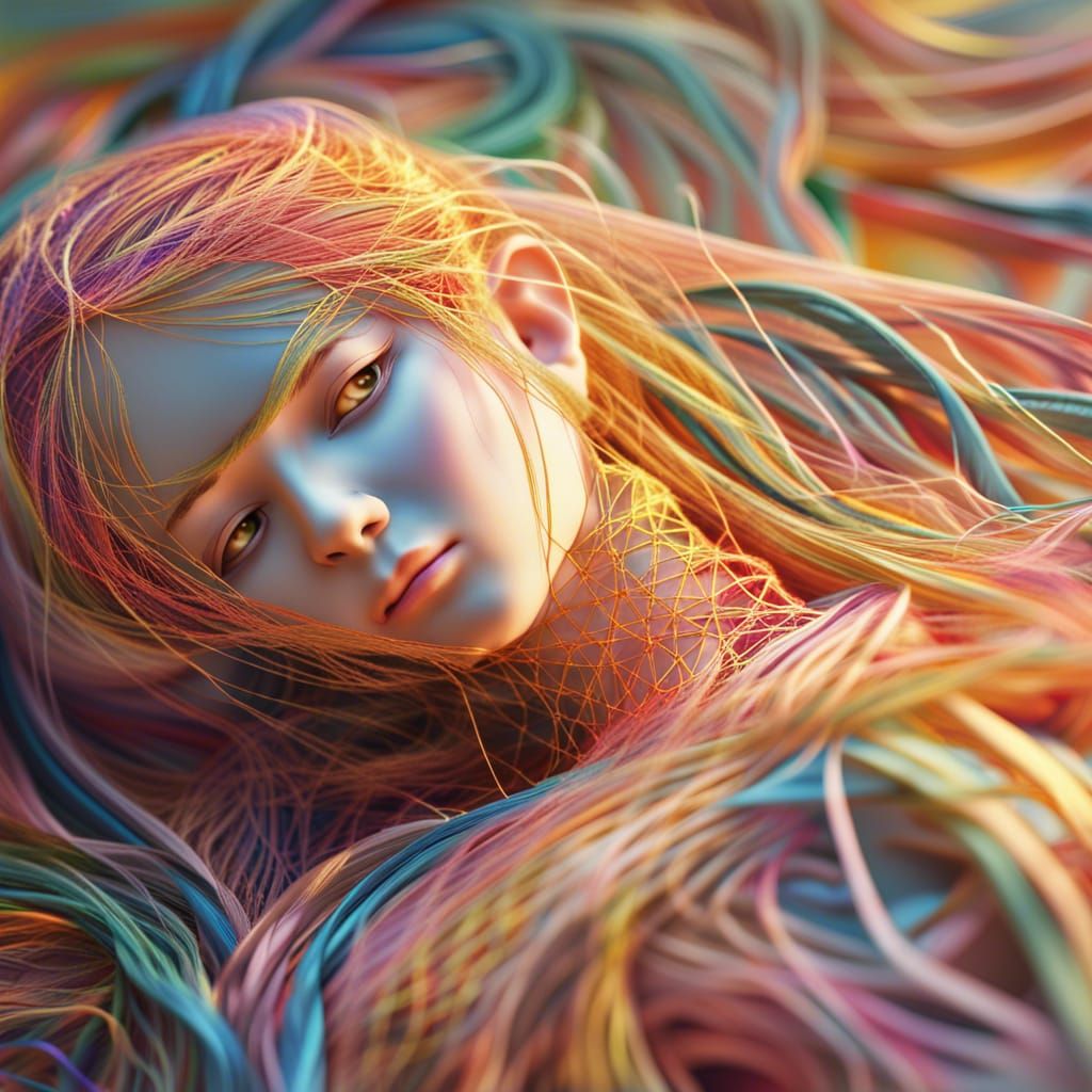 String Band Portrait in Vibrant 3D Anime Art