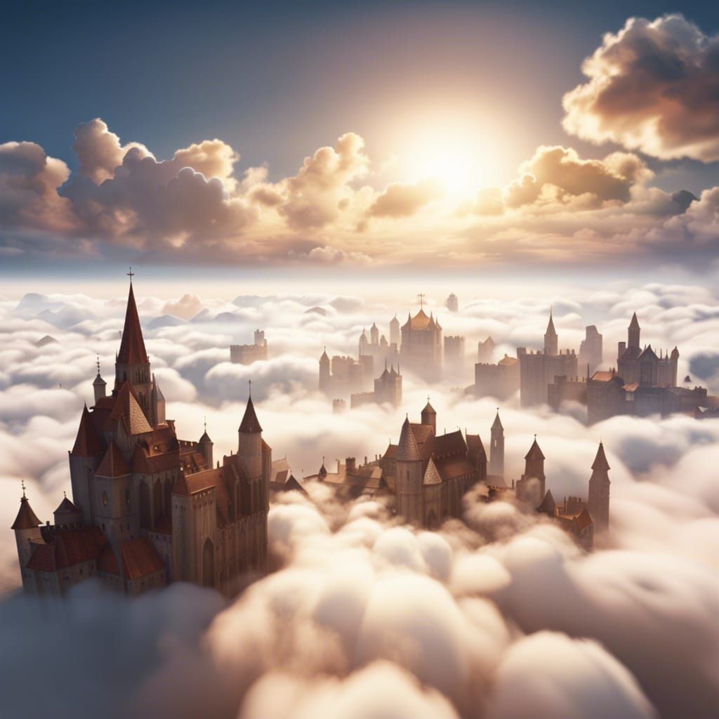 Medieval city in the sky
