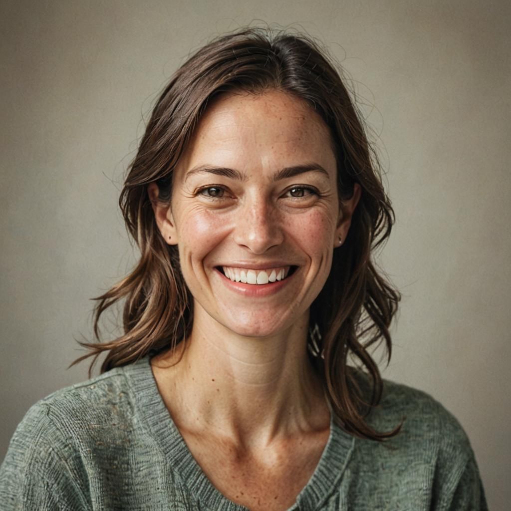 Happy Woman Portrait Smiling at Camera