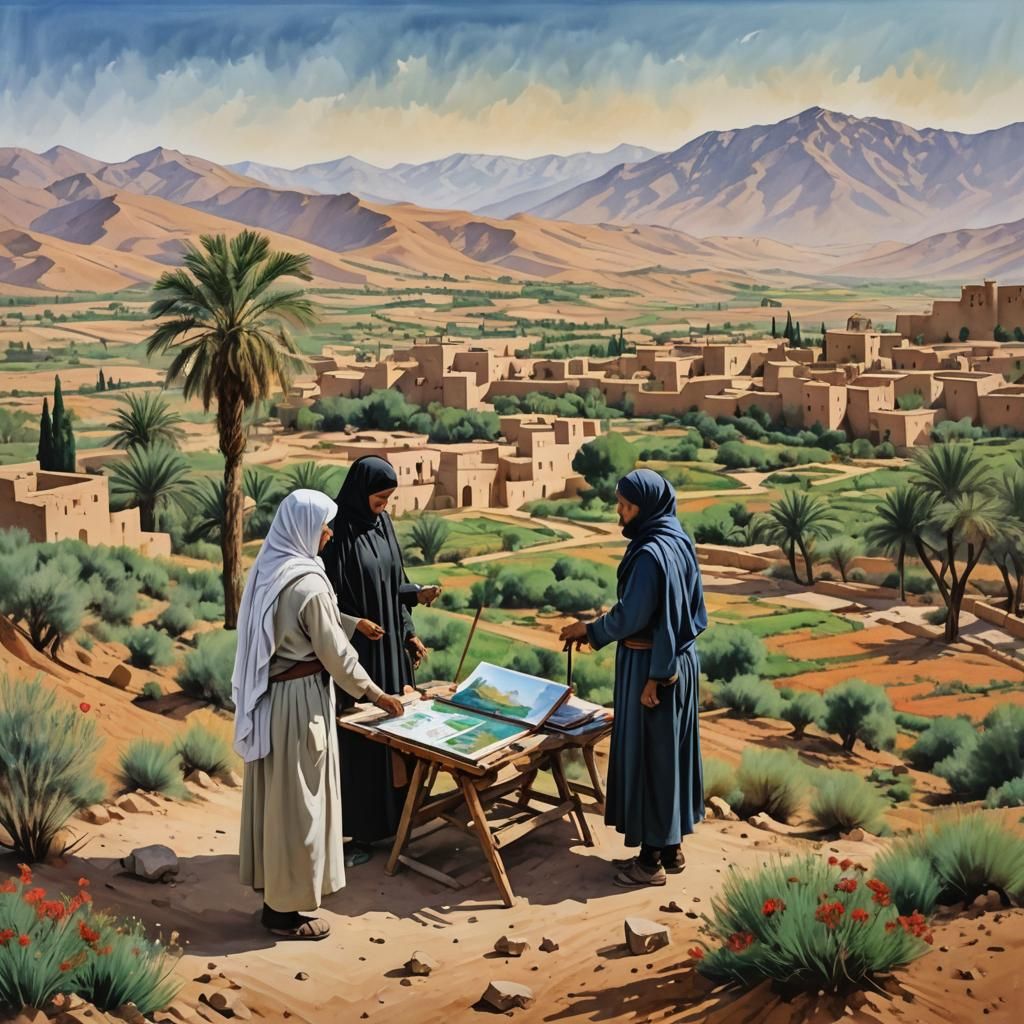 Moroccan Landscape Painters in Realist Style