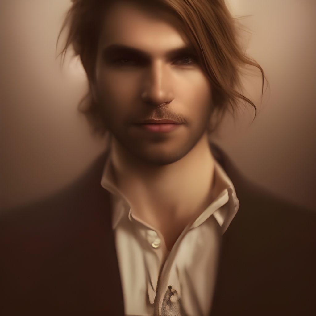 Vampire Bartender Portrait in Dark Fantasy Style