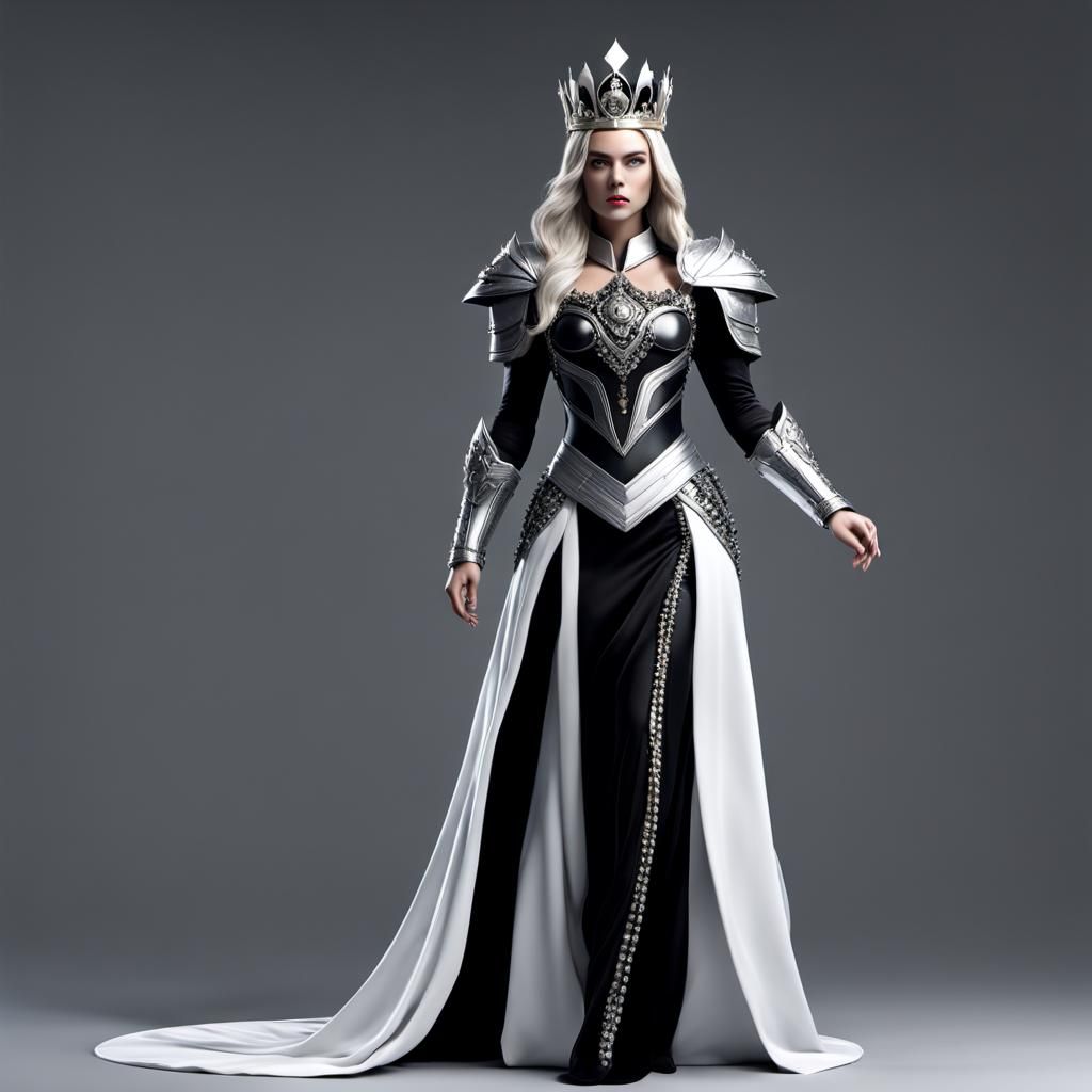Armored Queen in Dark Fantasy Style