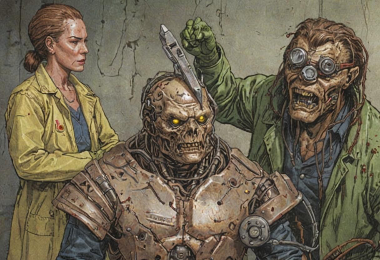 Wasteland Doctors Extract Metal from Mutant