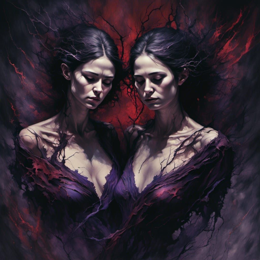 Hyperrealistic Twins: Evil and Passion in Color