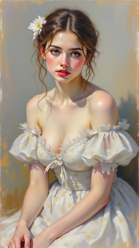 Soft Golden Light on a Young Girl's Pale Skin