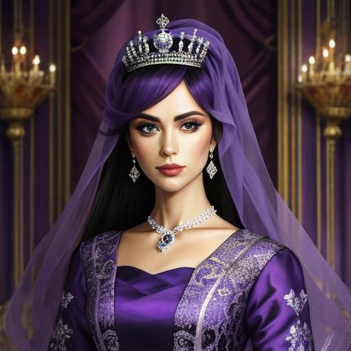 Elegant Abstract in Royal Purple Tones