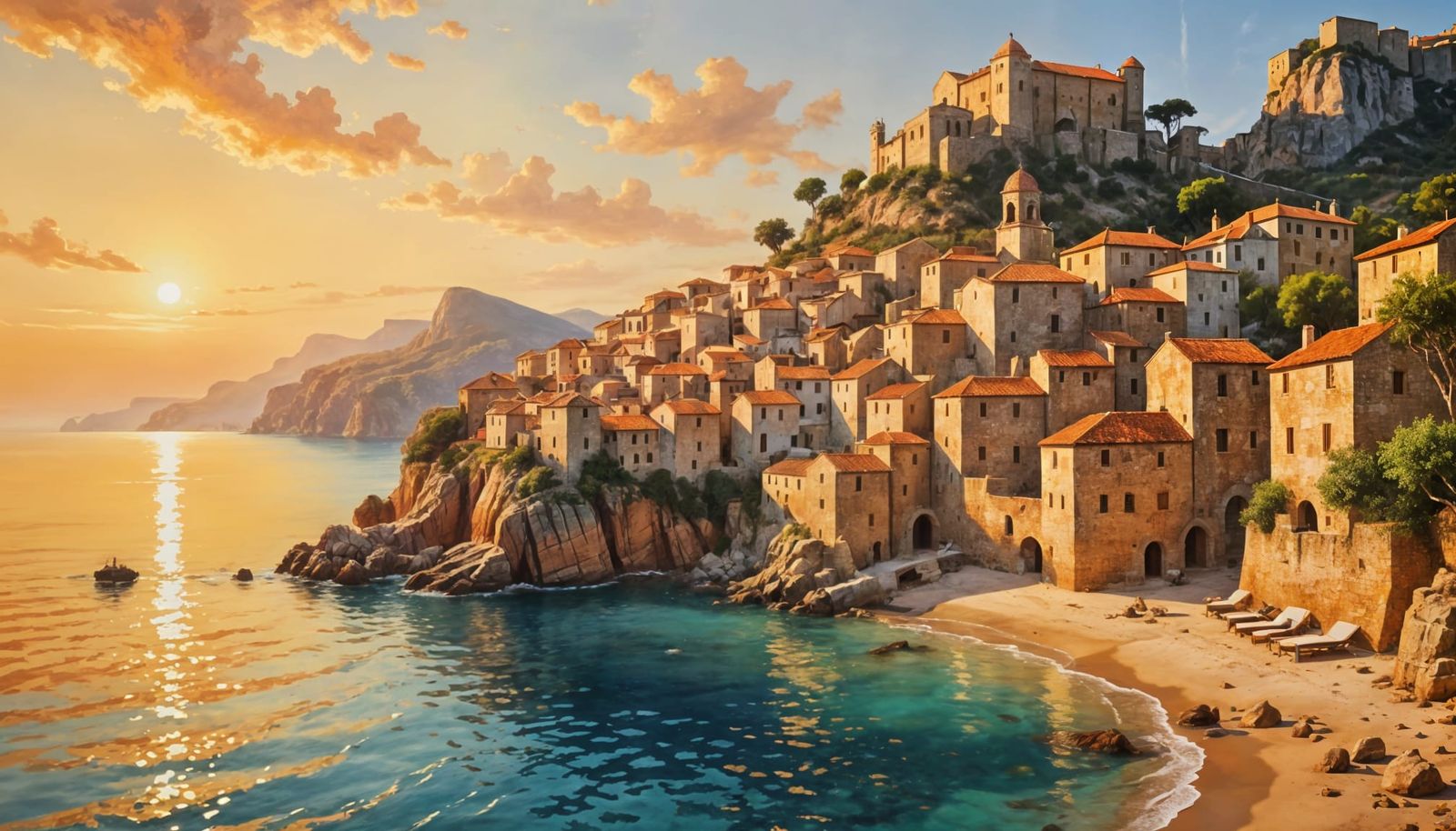 Monemvasia, Greece: Painterly Golden-Hour Landscape