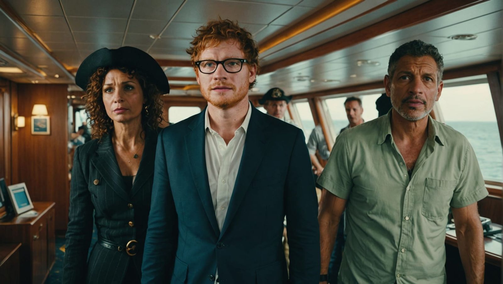 Disaster movie starring Ed Sheeran and Geoff Goldblum on a c...