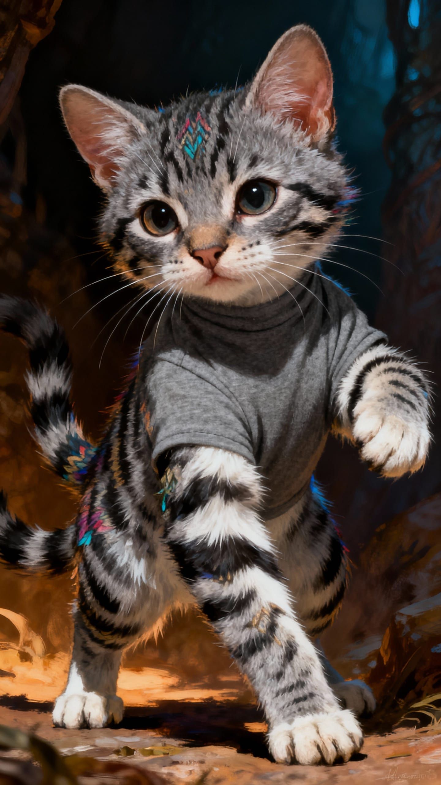 Feline Character in Hyperrealistic Concept Art