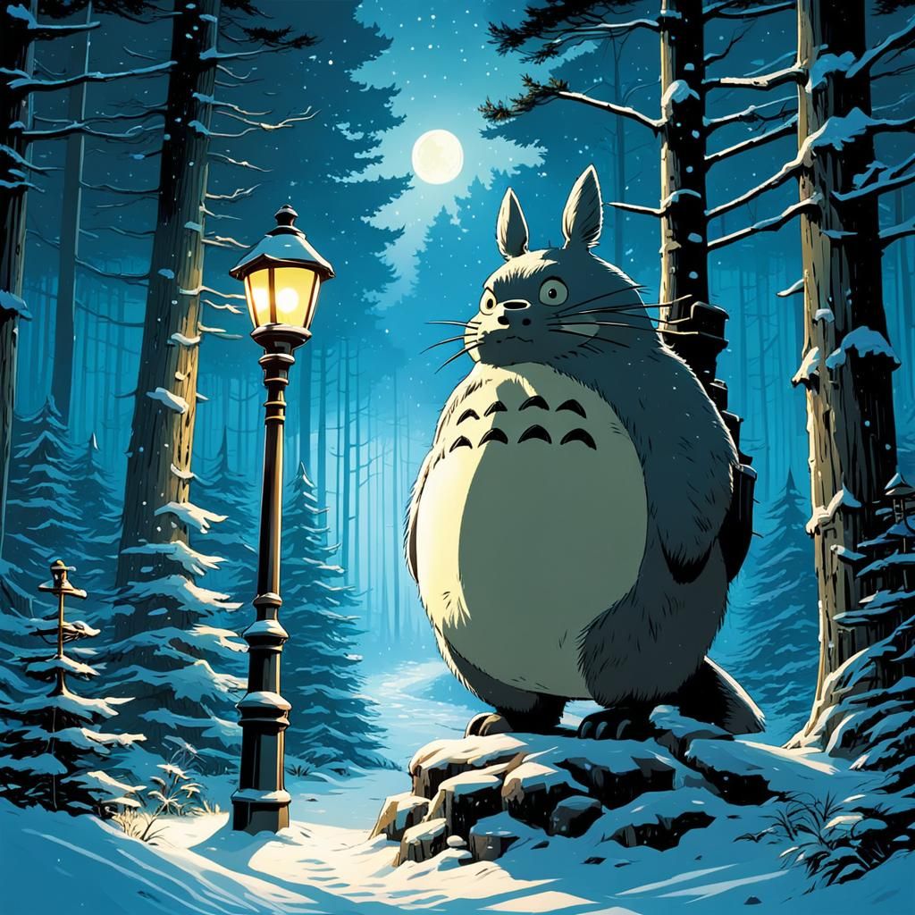 Totoro Waiting for Mr. Tumnus
